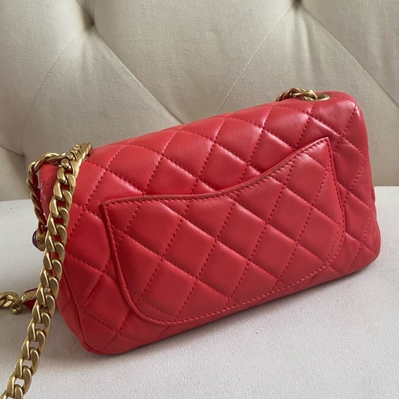 Chanel Quilted Lambskin Mini Rectangular with jewels chain - Picture 8 of 16